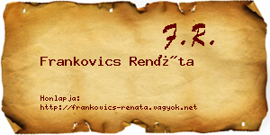 Frankovics Renáta névjegykártya