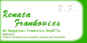 renata frankovics business card